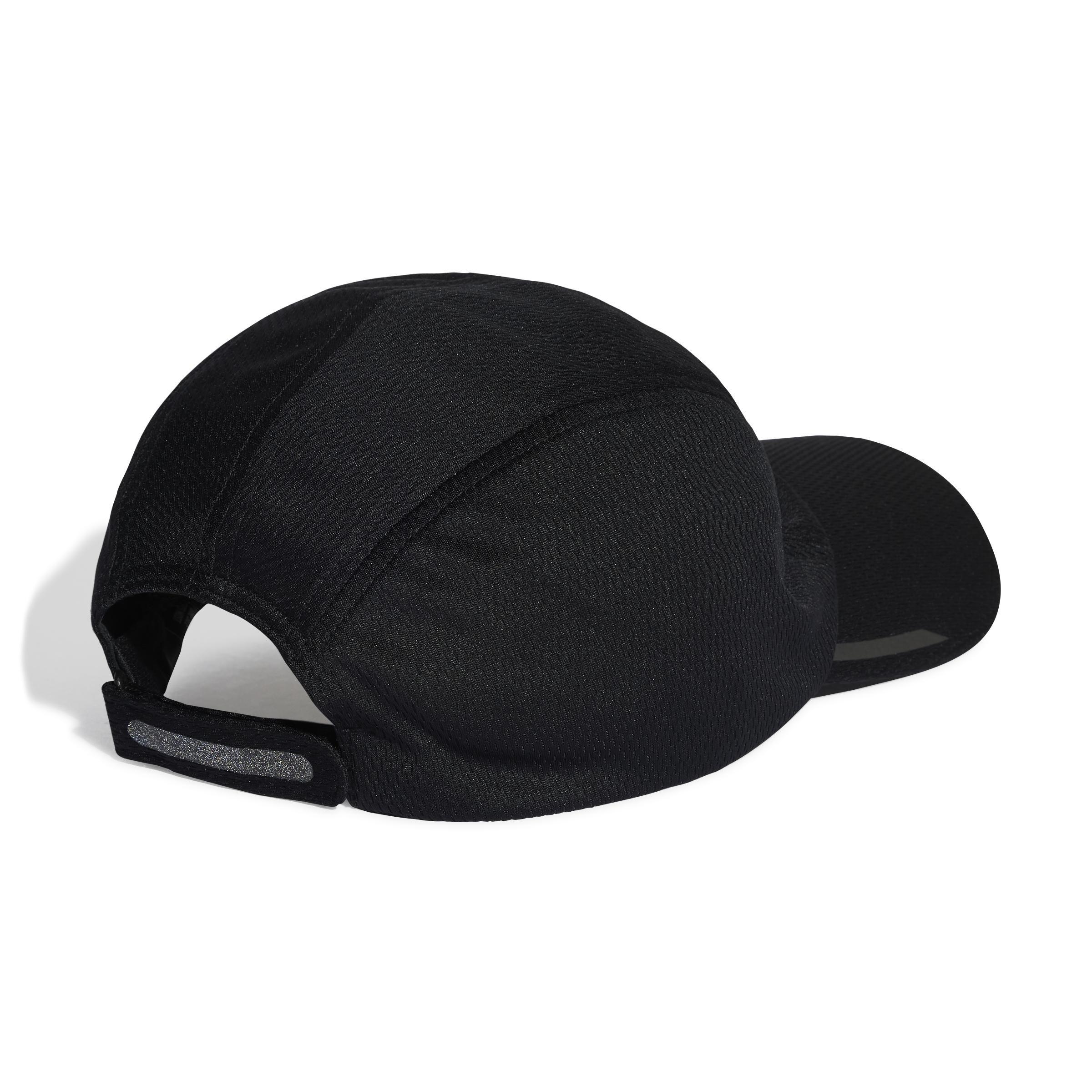 Unisex Running Aeroready Four-Panel Mesh Cap, Black, , large image number 1