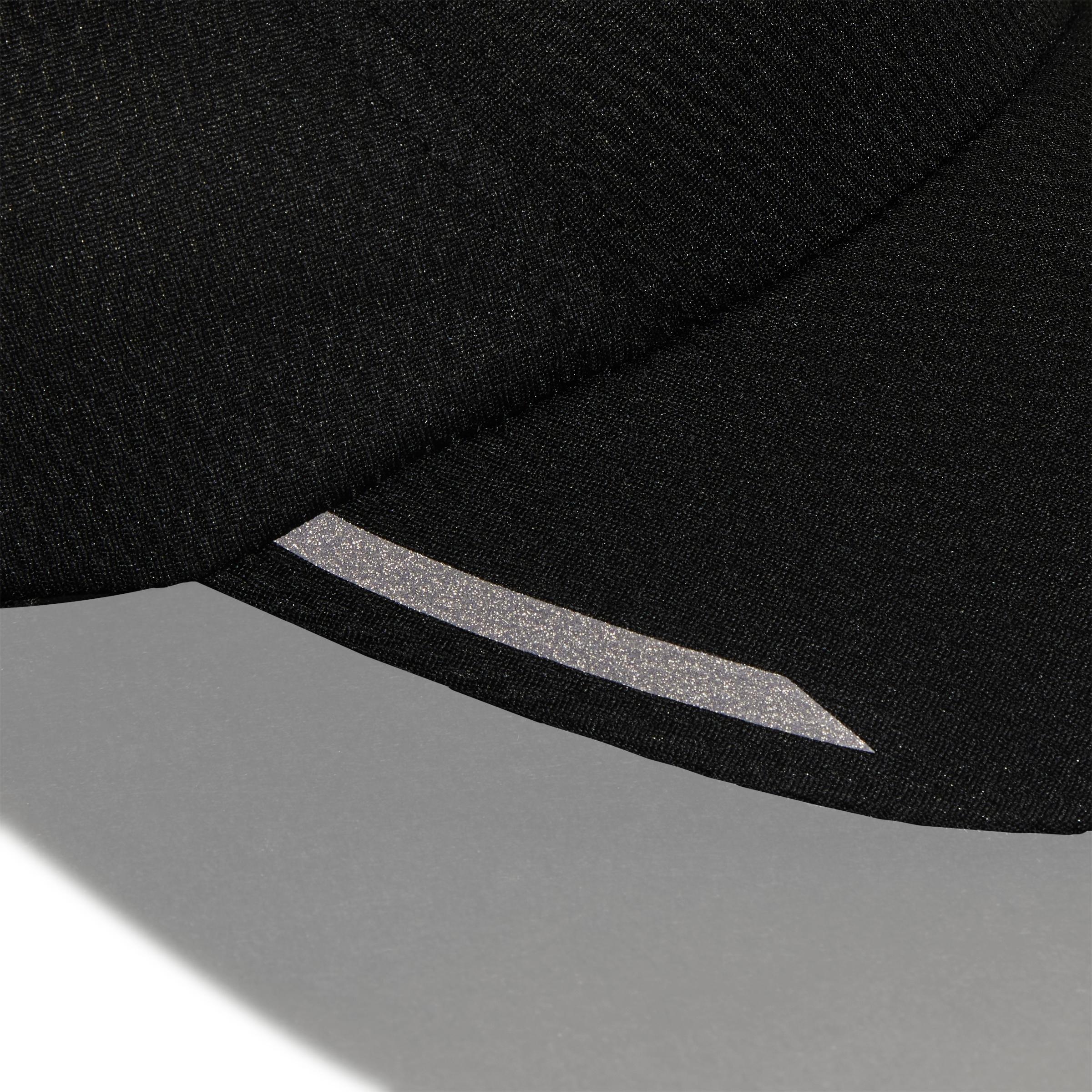 Unisex Running Aeroready Four-Panel Mesh Cap, Black, , large image number 3