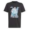 Kids Boys Messi Football Graphic T-Shirt, Black, A701_ONE, thumbnail image number 0