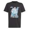 Kids Boys Messi Football Graphic T-Shirt, Black, A701_ONE, thumbnail image number 2