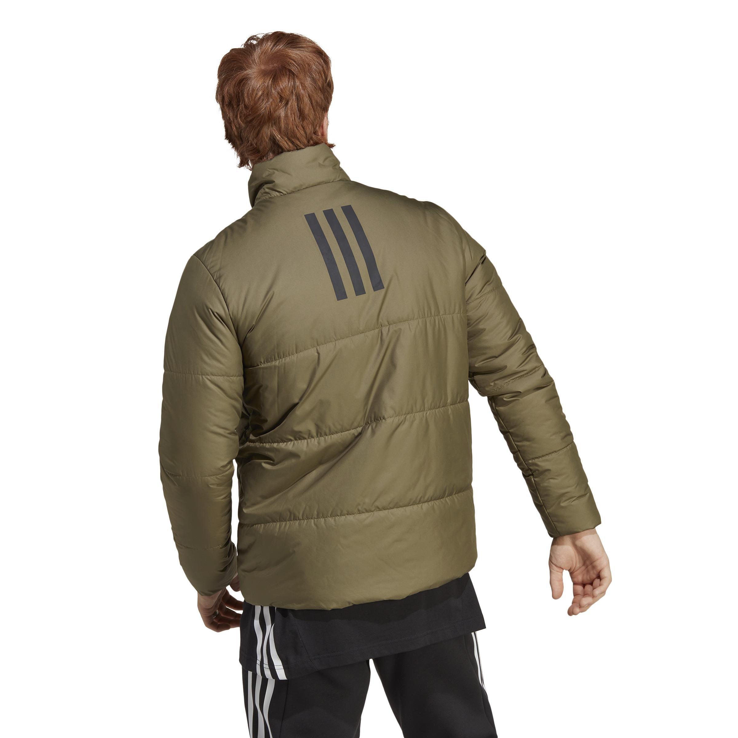 Bsc 3-Stripes Insulated Jacket, Green, A701_ONE, large image number 3