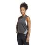 Women Train Icons 3-Stripes Crop Tank Top, Black, A701_ONE, thumbnail image number 1