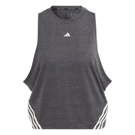 Women Train Icons 3-Stripes Crop Tank Top, Black, A701_ONE, large image number 3