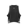 Women Train Icons 3-Stripes Crop Tank Top, Black, A701_ONE, thumbnail image number 10