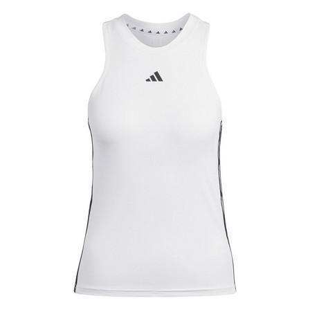 Women Aeroready Train Essentials Regular 3-Stripes Tank Top, White, A701_ONE, large image number 2