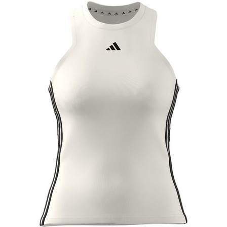 Women Aeroready Train Essentials Regular 3-Stripes Tank Top, White, A701_ONE, large image number 8