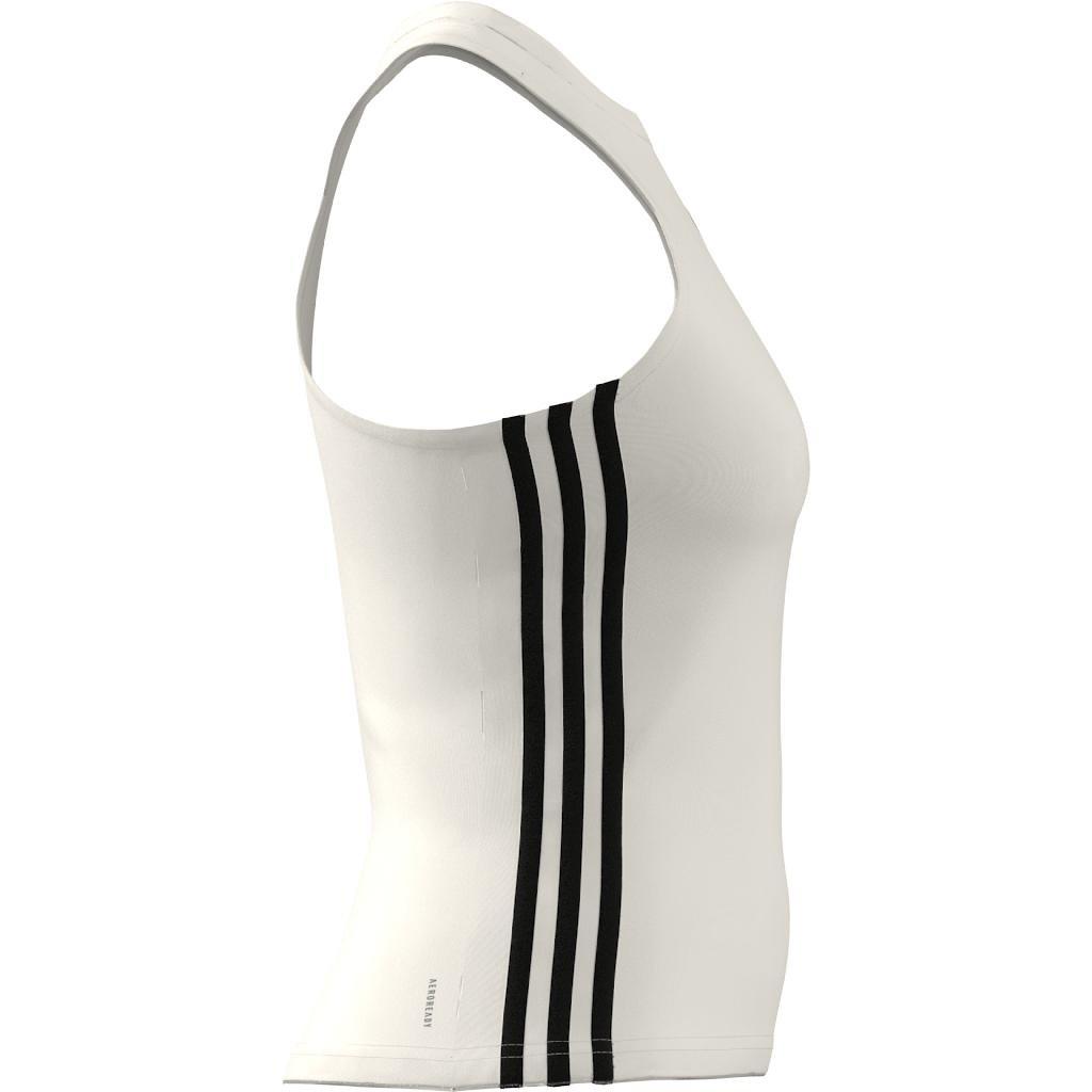 adidas - Women Aeroready Train Essentials Regular 3-Stripes Tank Top, White
