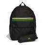 Unisex Classic Horizontal 3-Stripes Backpack, Black, A701_ONE, thumbnail image number 0