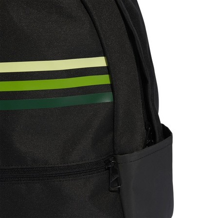 Unisex Classic Horizontal 3-Stripes Backpack, Black, A701_ONE, large image number 4