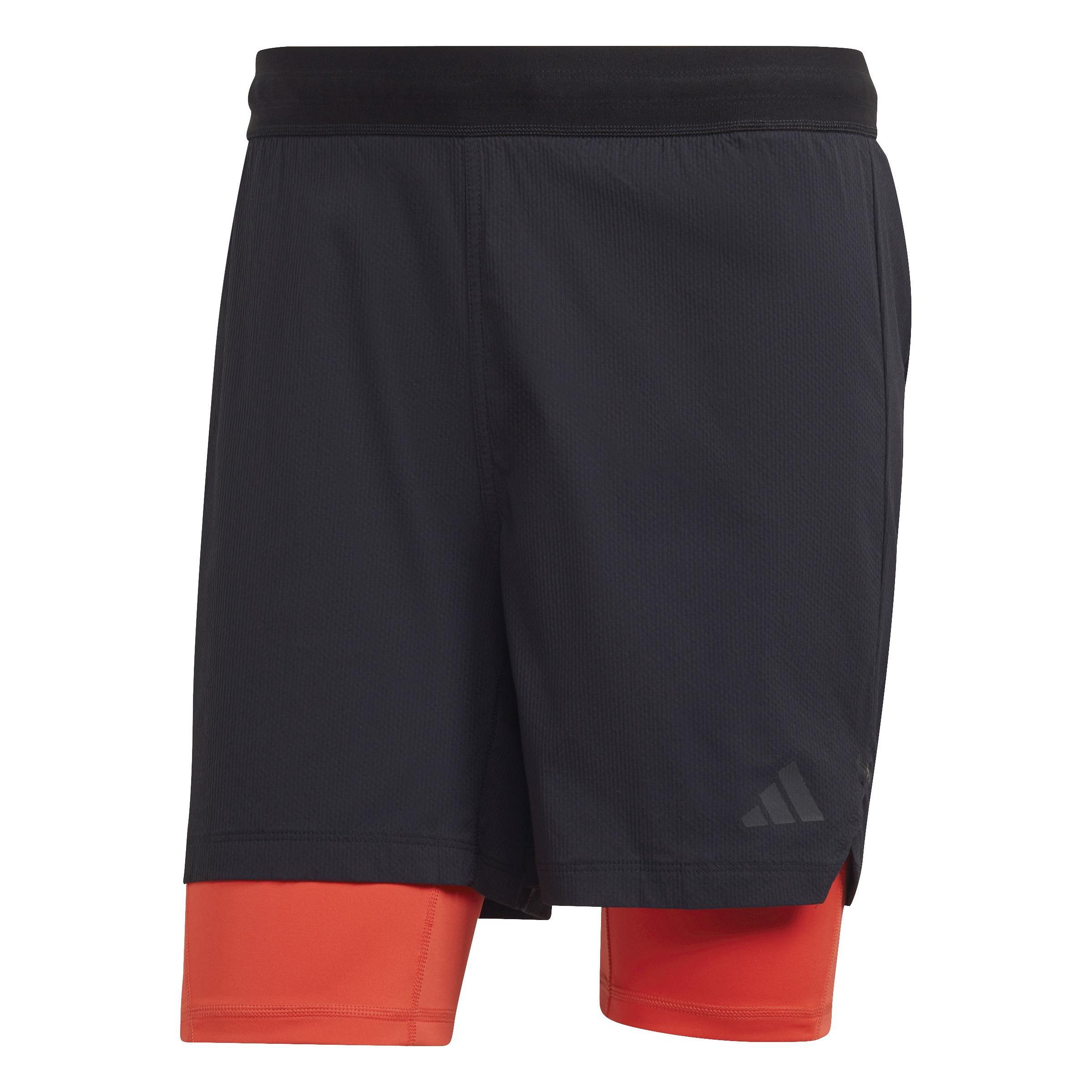 Men Power Workout Two-In-One Shorts, Black, A701_ONE, large image number 0