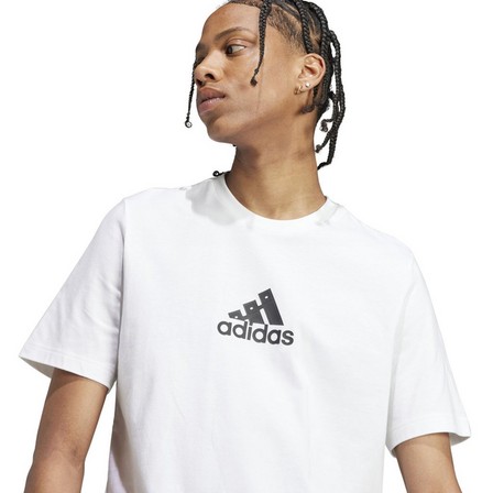 Men Adidas Sportswear Undeniable Trim T-Shirt, White, A701_ONE, large image number 5
