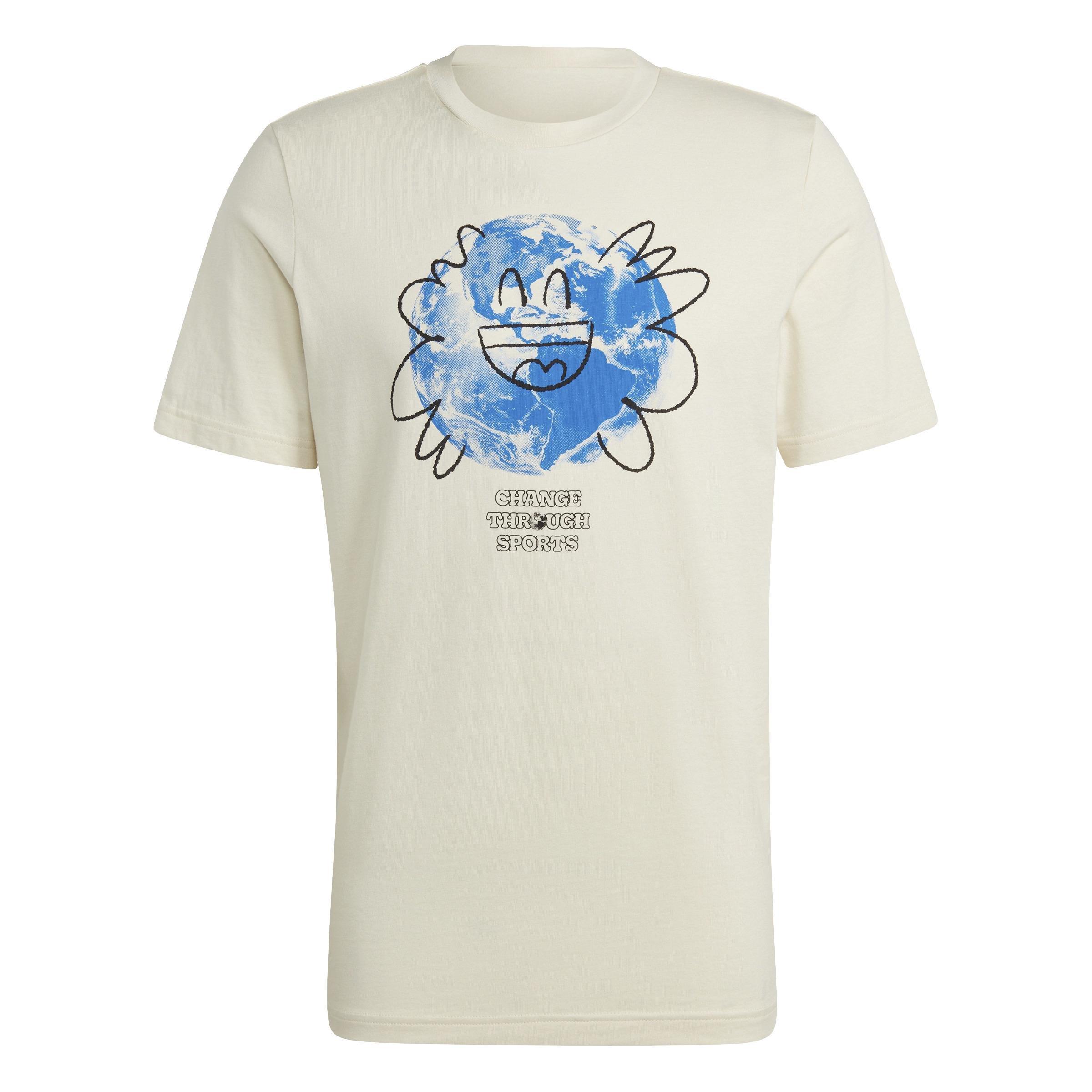 Men Adidas Sportswear Change Through Sports Earth T-Shirt, Beige, A701_ONE, large image number 1