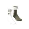 Unisex Parley Mid Crew Sock 2 Pairs, White, A701_ONE, thumbnail image number 0