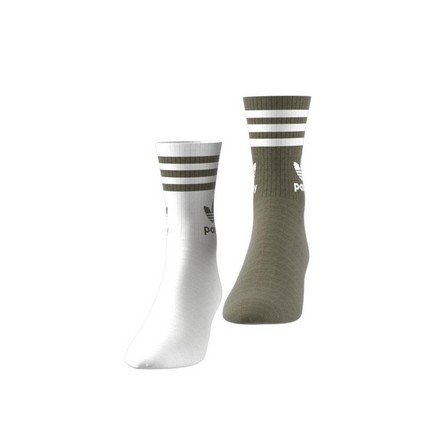 Unisex Parley Mid Crew Sock 2 Pairs, White, A701_ONE, large image number 1