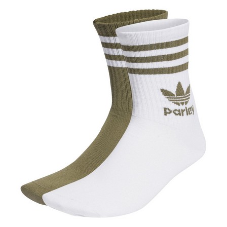 Unisex Parley Mid Crew Sock 2 Pairs, White, A701_ONE, large image number 2