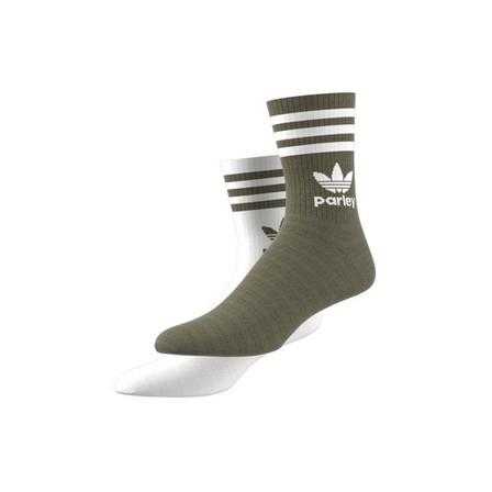 Unisex Parley Mid Crew Sock 2 Pairs, White, A701_ONE, large image number 3