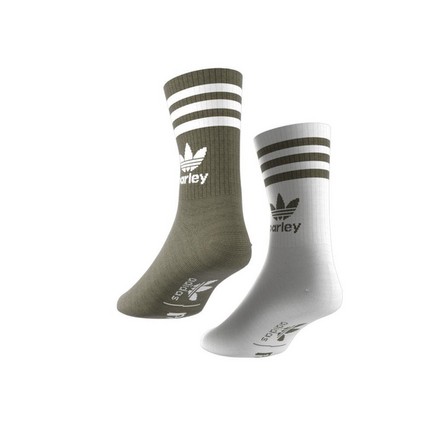 Unisex Parley Mid Crew Sock 2 Pairs, White, A701_ONE, large image number 4