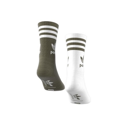 Unisex Parley Mid Crew Sock 2 Pairs, White, A701_ONE, large image number 5