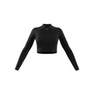 Women Long-Sleeve Top Crop Top, Black, A701_ONE, thumbnail image number 16