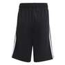 Kids Unisex Essentials 3-Stripes Knit Shorts, Black, A701_ONE, thumbnail image number 5