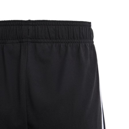 Kids Unisex Essentials 3-Stripes Knit Shorts, Black, A701_ONE, large image number 7