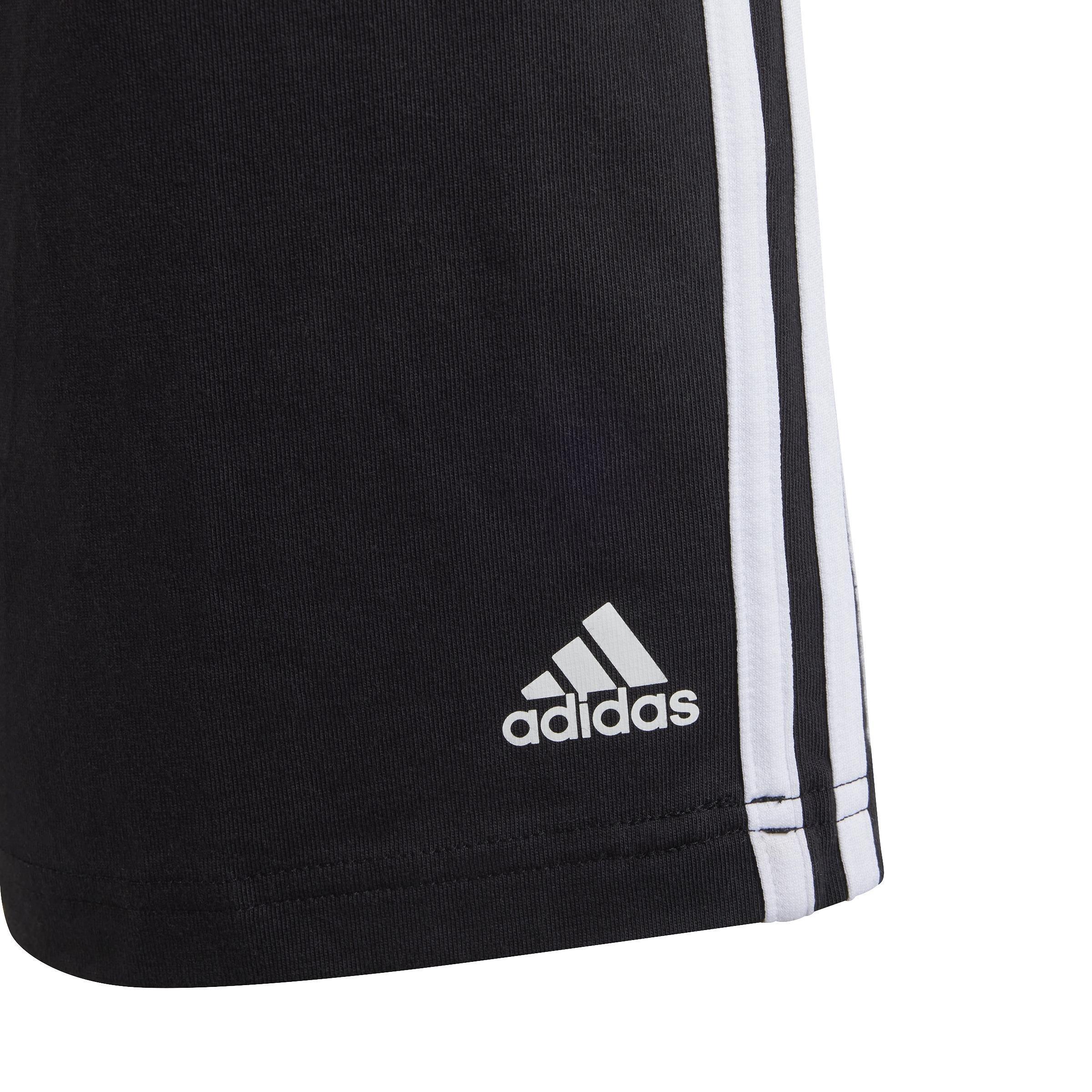 adidas - Kids Unisex Essentials 3-Stripes Knit Shorts, Black