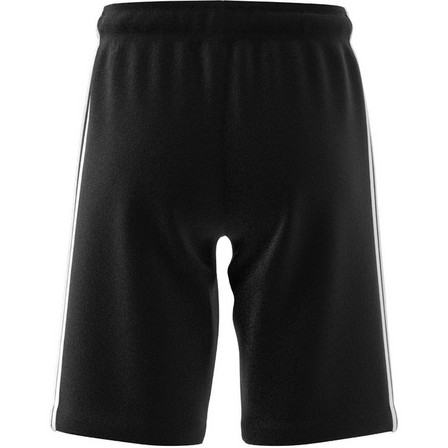 Kids Unisex Essentials 3-Stripes Knit Shorts, Black, A701_ONE, large image number 10