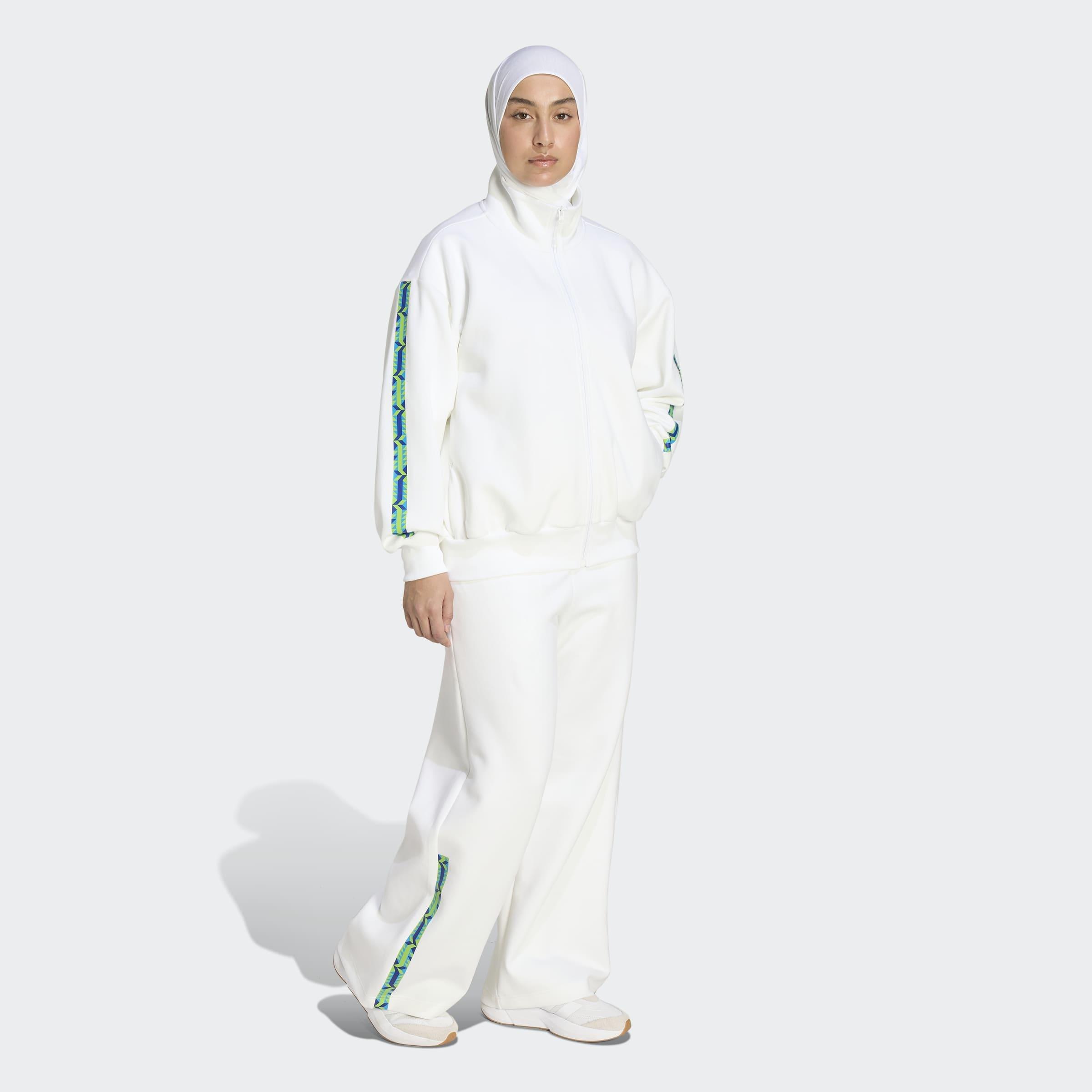 Soft Lux Loose Full-Zip Track Top, White, A701_ONE, large image number 4