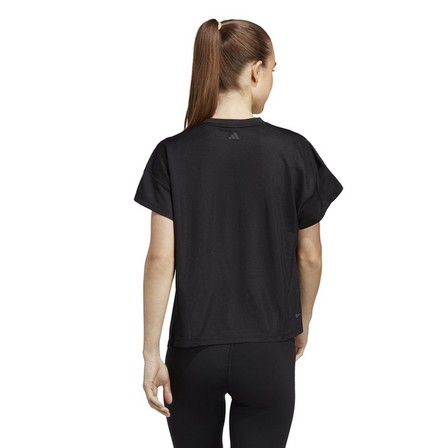 Women Hiit Aeroready Quickburn Training T-Shirt, Black, A701_ONE, large image number 4