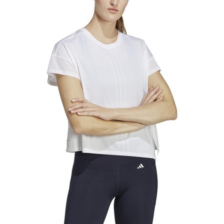 Women Hiit Aeroready Quickburn Training T-Shirt, White, A701_ONE, large image number 1