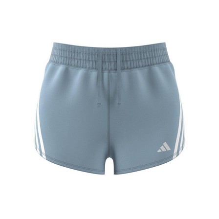 Women Run Icons 3-Stripes Low Carbon Running Shorts, Blue, A701_ONE, large image number 7