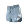 Women Run Icons 3-Stripes Low Carbon Running Shorts, Blue, A701_ONE, thumbnail image number 13