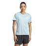 Women Run Icons 3-Stripes Low-Carbon Running T-Shirt, Blue, A701_ONE, thumbnail image number 0