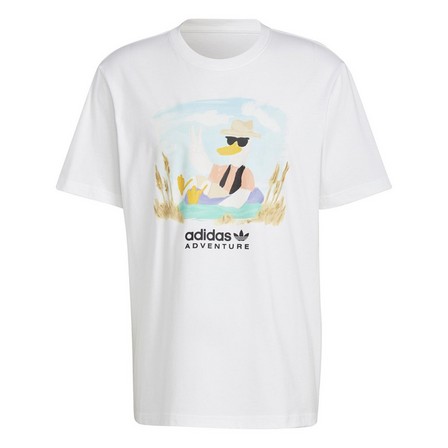 Men Adidas Adventure Graphic T-Shirt, White, A701_ONE, large image number 4