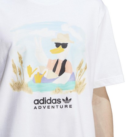 Men Adidas Adventure Graphic T-Shirt, White, A701_ONE, large image number 6