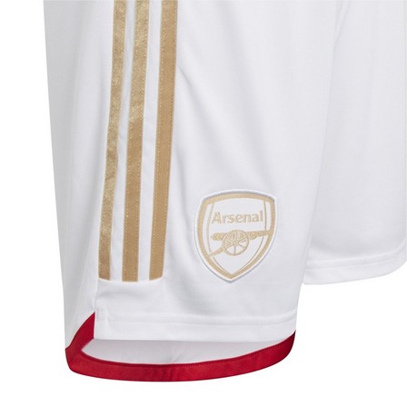 Kids Boys Arsenal 23/24 Home Shorts, White, A701_ONE, large image number 4