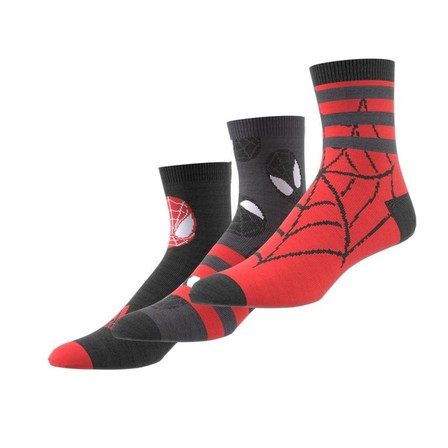 Kids Boys Marvel Spider-Man Crew Socks 3 Pairs, Black, A701_ONE, large image number 3