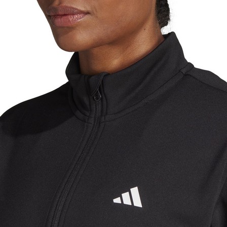 Women Aeroready Train Essentials 3-Stripes Track Top, Black, A701_ONE, large image number 6