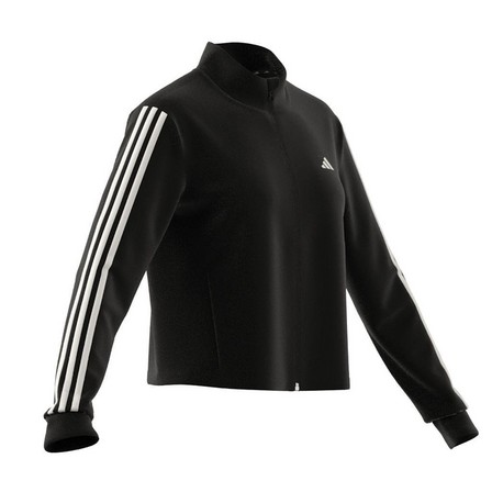 Women Aeroready Train Essentials 3-Stripes Track Top, Black, A701_ONE, large image number 7