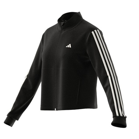 Women Aeroready Train Essentials 3-Stripes Track Top, Black, A701_ONE, large image number 14