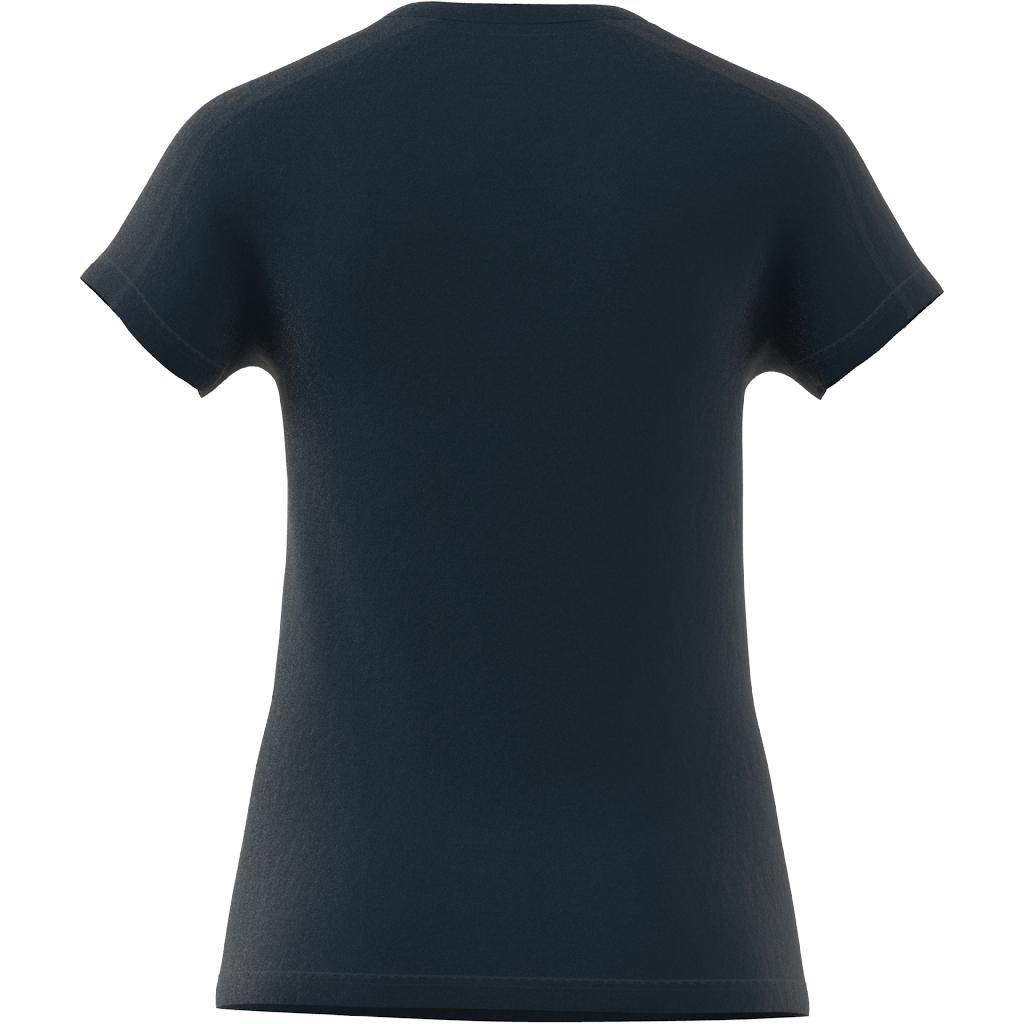 Women Aeroready Train Essentials Minimal Branding V-Neck T-Shirt, Navy, A701_ONE, large image number 15