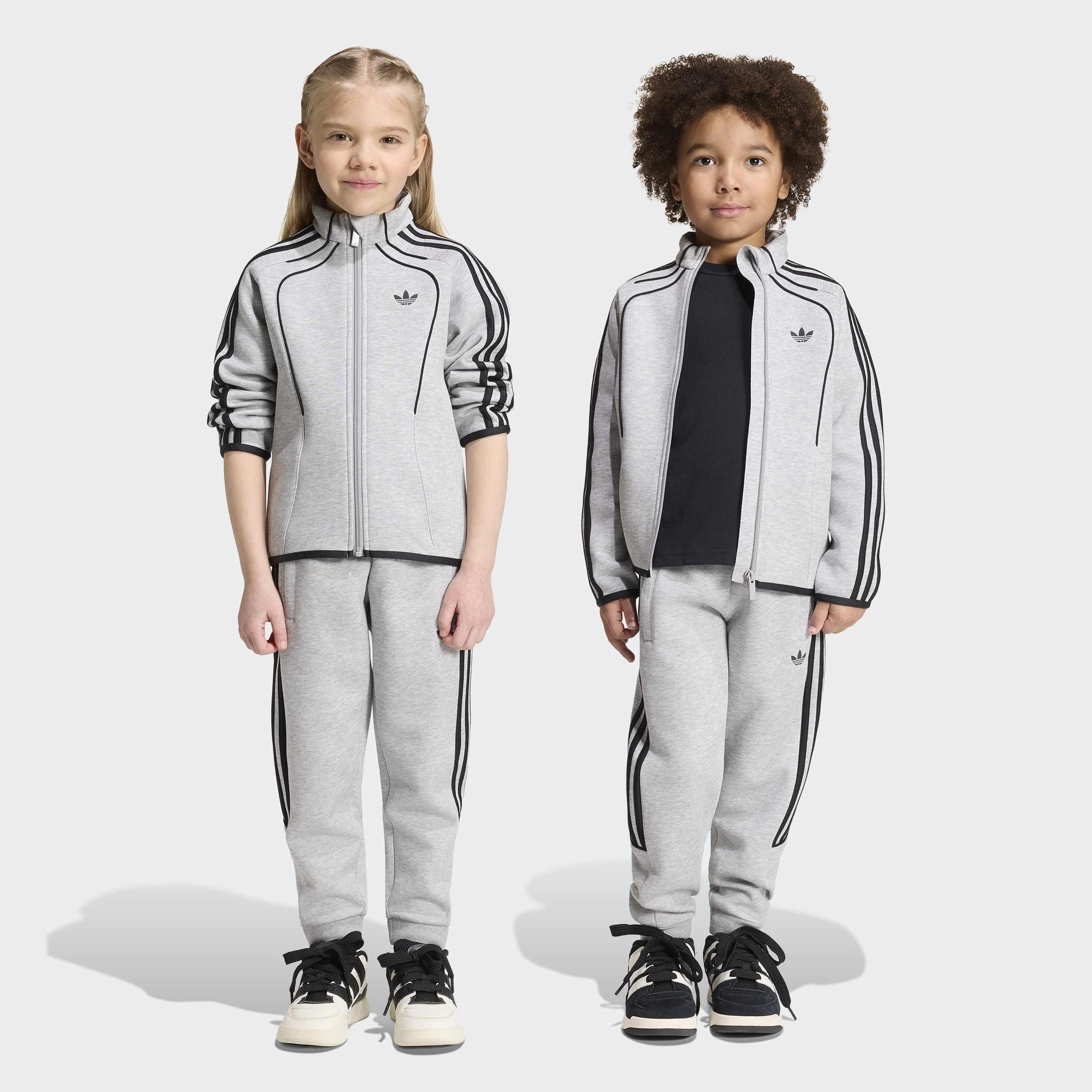 Kids Unisex Tracksuit, Grey, A701_ONE, large image number 9