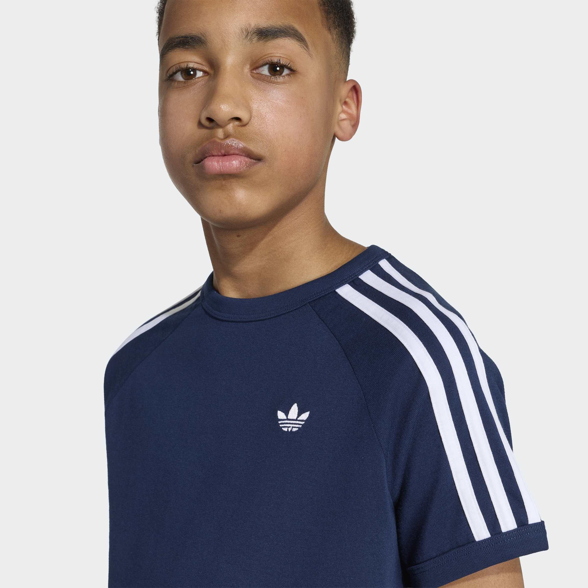 Kids Unisex 3 STRIPES T-Shirt, Blue, A701_ONE, large image number 4