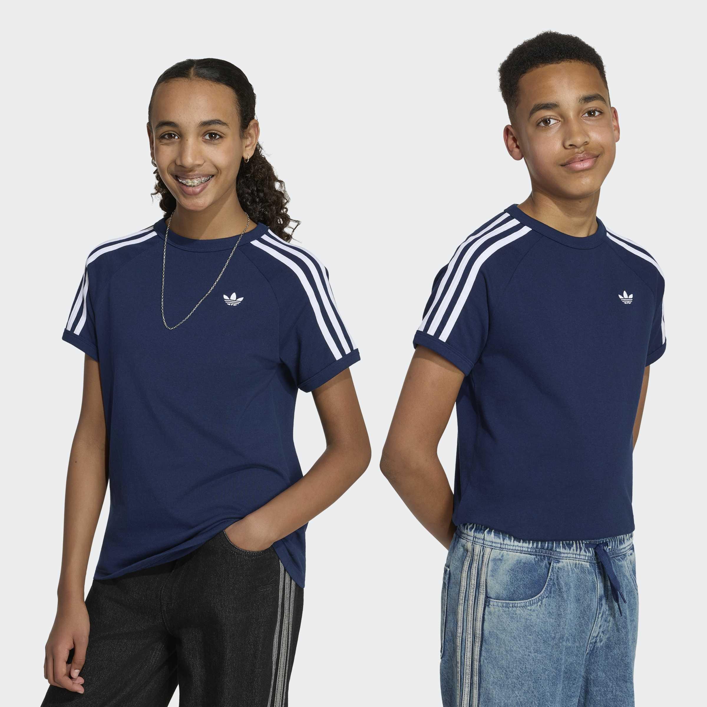 Kids Unisex 3 STRIPES T-Shirt, Blue, A701_ONE, large image number 5