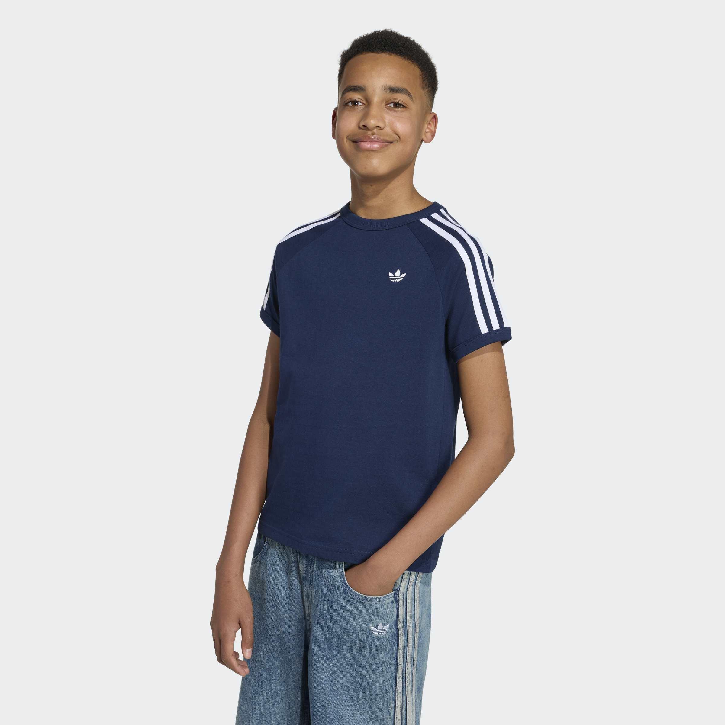 Kids Unisex 3 STRIPES T-Shirt, Blue, A701_ONE, large image number 7