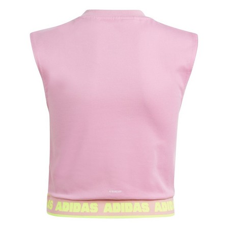 Kids Girls Dance Tank Top, Pink, A701_ONE, large image number 2