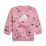 Kids Unisex Brand Love Crew Sweatshirt Set, Pink, A701_ONE, thumbnail image number 11