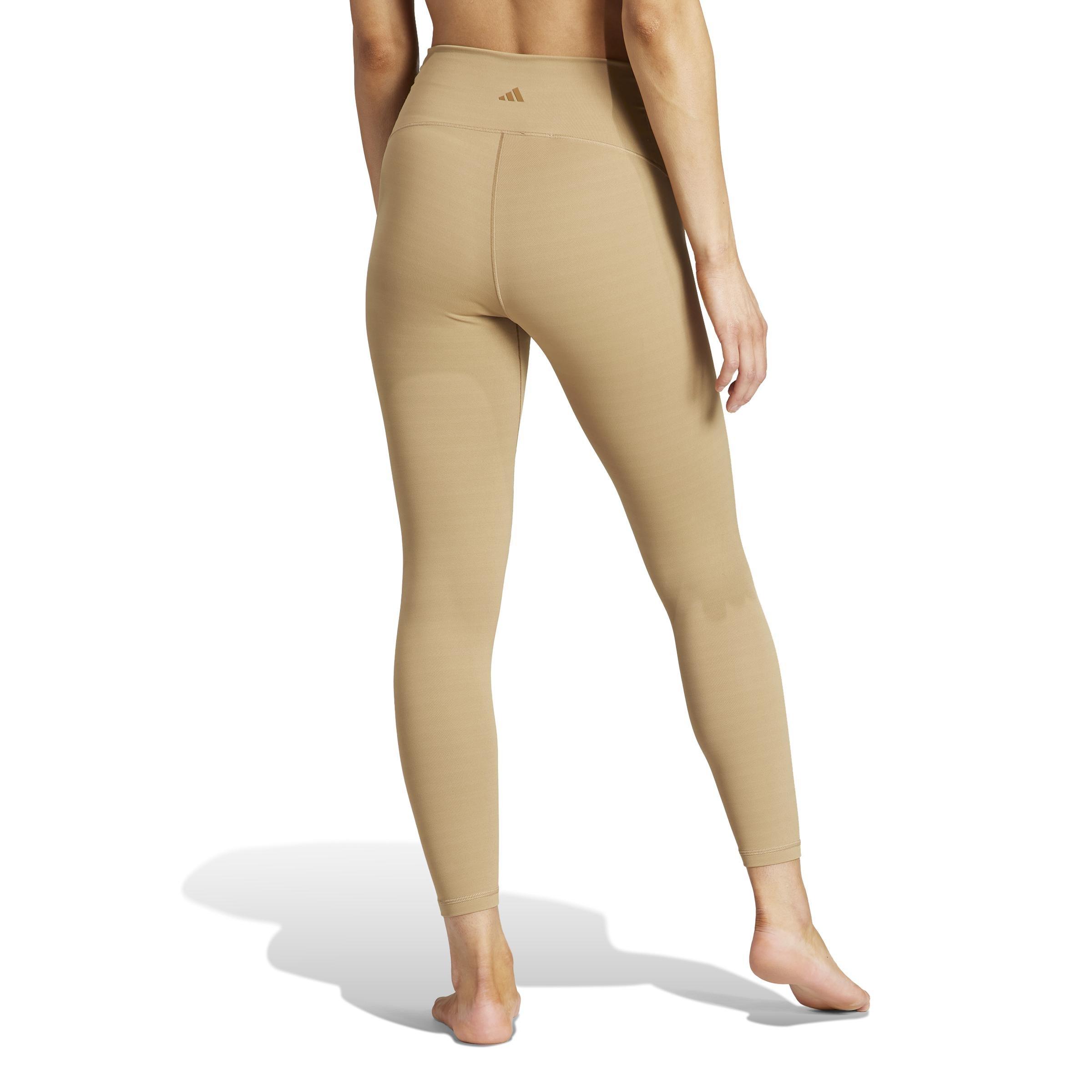 Women Yoga Studio Luxe Crossover Waistband 7/8 Leggings, Beige, A701_ONE, large image number 2