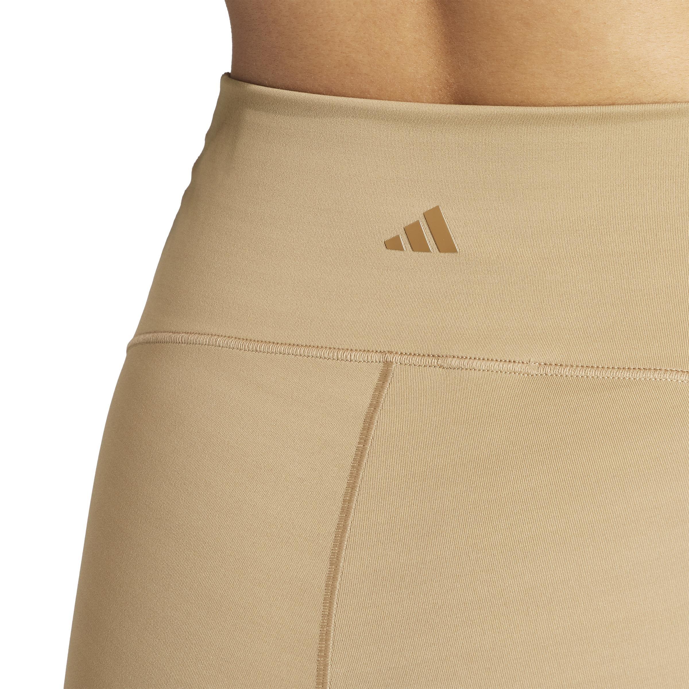 Women Yoga Studio Luxe Crossover Waistband 7/8 Leggings, Beige, A701_ONE, large image number 4