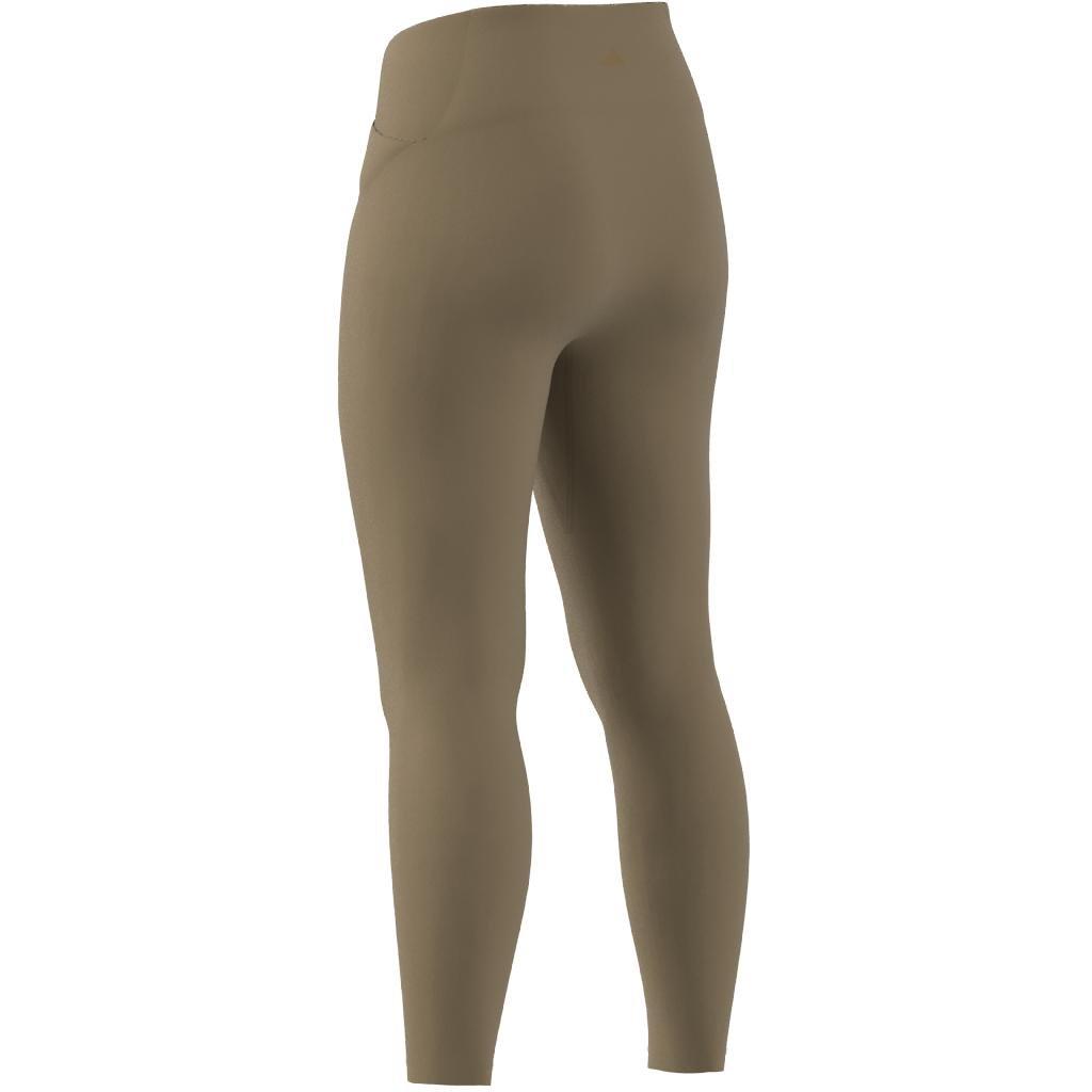 Women Yoga Studio Luxe Crossover Waistband 7/8 Leggings, Beige, A701_ONE, large image number 9